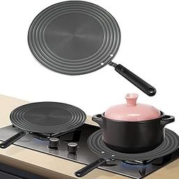 Arabest Heat Diffuser for Gas Stove, Aluminum Heat Conducting Plate for Pot Protection, Upgrade Thickening Heat Diffuser Plate with Anti-scalding Handle for Glass Cooktop Converter, Fast Thawing Food-45