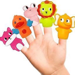 FunBlast PVC Finger Puppets Toys for Kids - Pack of 5 Rubber Animal Puppets Toys for Toddlers, Colorful Storytelling Puppet Toy for Toddlers, (Random Color and Design Dispatch)-21