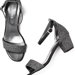 Women's Shimmer Open Toe Comfortable Block Heel Sandals-image-46