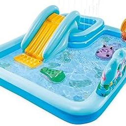 VWretails Family playcenter for Kids to Fun and Enjoyment in Backyard, Having Inflatable Toys and Games with Multiple Designs (Jungle Adventure playcenter + Heavy Electric Pump 240-V)-30