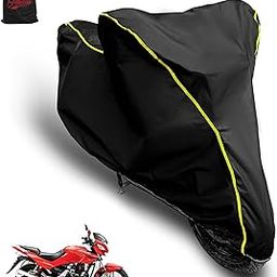 AUTOBIRSA Waterproof Two Wheeler Cover for Hero Honda Cbz Xtreme Bike| UV Proof, Heat Resistant & All Weather Protection | Black & Yellow Piping Color | Durable & Triple Stitched - Custom Fit Cover-image-51