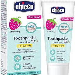 Chicco Toothpaste for Kids (1y-6y), Strawberry Flavour, 50g | Fluoride-Free | Removes Plaque, Helps Prevent Cavities-11