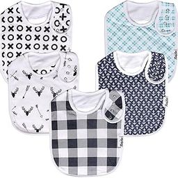 KiddyStar Double Layer Bandana Bibs - Thick, Multi Snaps, Organic Cotton - Soft & Absorbent - For Drooling, Teething, Feeding-picture-22