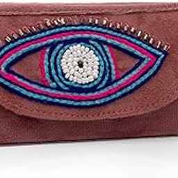 Evil Eye Nude Hand Embroidered Sunglass Cover, Stylish Velvet Sunglasses Case | Soft Protective Eyewear Pouch | Magnetic Closure | Compact & Lightweight | Unisex Glasses Holder-image-94