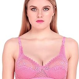 Bras for Women Stylish Non-Padded Non-Wired Net Bra for Girls-image-80