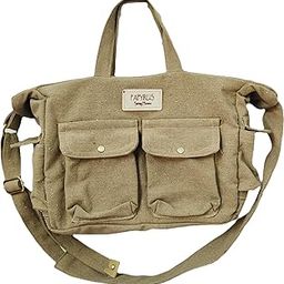 PAPYRUS Handmade Messenger Cross body CANVAS BAG(33x25x11cm/9.5 Ltr) Rough Jeans look/Non synthetic/BRASS zippers/ANTIQUE/VINTAGE/HIGHLY DURABLE/WASHABLE-image-38