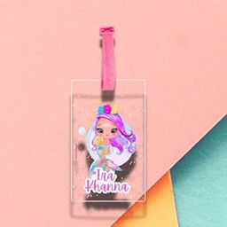 Bibliophiles Transparent Luggage Tags Cute PVC Bag Labels for Suitcases Backpacks Trolleys ID Tag with Name Address Phone Card Travel Tag for Kids & Adults (Mermaid)-picture-12
