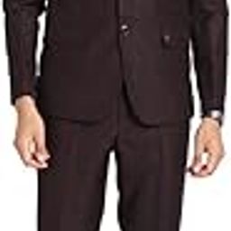 Men Poly Viscose Shawl Collar Tailored Fit Brown Three Piece Formal Suits-picture-12