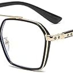 Dervin Zero Power Computer Bluelight Blocking Glasses For Men and Women | Blue Cut Computer Glasses | Anti Glare, Lightweight & Blocks Harmful Rays | Full Rim Square Glasses-picture-2