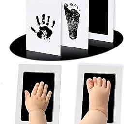 PRETOX Inkless Hand and Footprint Kit - Ink Pad for Baby Hand and Footprints - Dog Paw Print Kit,Dog Nose Print Kit - Baby Footprint Kit, Clean Touch Baby Foot Printing Kit, Handprint Kit (Black, 0-12 Months),1 Count-image-56