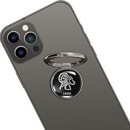 swap-n-snap Silver 360 Holo-Ring Mobile Phone Grip Holder with Hologram Zodiac Logo - Aries Design-image-28