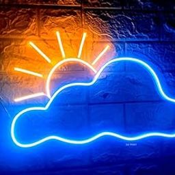 SG PRINT Clouded Sunrise Neon Signs LED Neon Light Sign for Wall Decor Kids Room Bedroom Game Room Decorations Sunrise Sunset Sign Bar Office Decor Birthday Gift(12x18)-image-72
