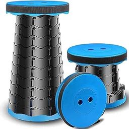 GTC Retractable Folding Stools, Portable Lightweight Stool for Indoor and Outdoor Traval, Fishing, Camping Garden Use (36283-3) (Blue)-image-88