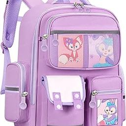 School Bag for Girls - Large Capacity Bagpack for Girls Kid, Orthopedic Bag for Kids, Casual Backpack, Shoulder School Bags for students, Travel Bag, Picnic Bag-49