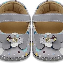 6 To 12 Months Baby Girls Synthetic Leather/Rexine Floral Sandal Booties-image-71