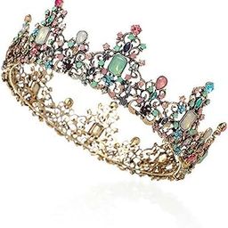 syga Bridal Princess Girl Tiara and Rhinestone Crown Headband Hair Accessories for Women Wedding Ceremony Party (Multicolor)-picture-34