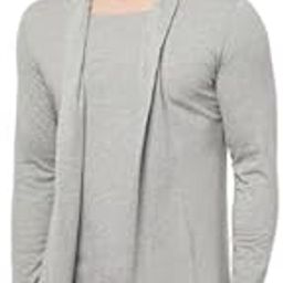 Men's Stylish Cotton Plain Shrug/Cardigans-(Grey)-image-71