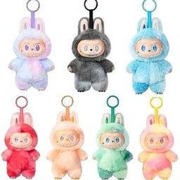 LA- BUBU DOLL Plush Bunny Keychain, Pastel Colors, Soft Mini Stuffed Animal Bag Charms - (Random Color Packk of 1) Blind Box-image-8