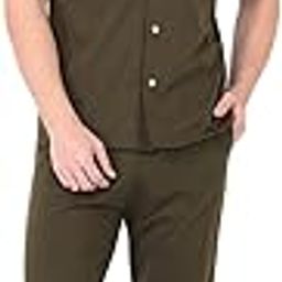 Men's- Solid Night Suit/Top & Pyjama/Loungewear/Nightdress/Nightwear Knitted Pure Cotton Fabric- Piping and Pockets-Front Open-image-10