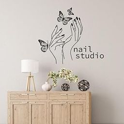 SnappySticker Beauty Salon Nail Studio Manicure Vinyl Wall Art Decal Stickers Kitchen Décor, Size: 33 X 39-image-54
