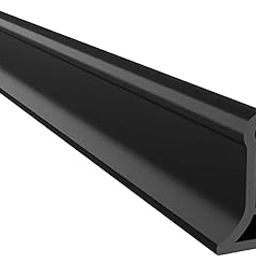 UJEAVETTE Shower Threshold Water Barrier Bathroom Water Blocking Strip for Kitchen Black-picture-21