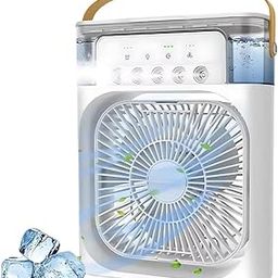 Drumstone 𝟏𝟓-𝐘𝐞𝐚𝐫 𝐖𝐚𝐫𝐫𝐚𝐧𝐭𝐲 -5-in-1 Air Cooler & Mist Fan – Portable AC with 3 Speeds, 5 Spray Modes & 600ml Tank | 60° Adjustable, Night Light, Perfume Compatible | Office & Room Use-14