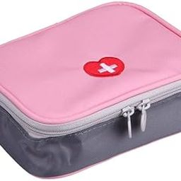 Medicine & First Aid Polyester Pouch (Pink), Zipper Pouch for Medicine, First Aid Box, Home Medicine Organizer-picture-22