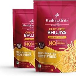 The Healthy Affair Guilt-Free Bhujiya (Pack of 2), Roasted & Delicious, 22g Plant Protein (150 gram per packet)-image-16