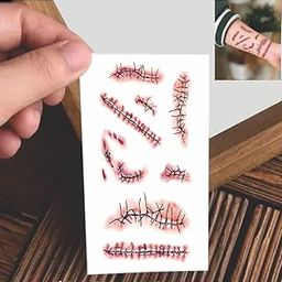 VANVATI Wound Red Scratch Temporary Tattoo Sticker For Male And Female Tattoo Sticker-image-28