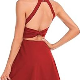 Womens Tennis Dress with Built in Shorts and Bra Workout Dress Golf Athletic Dress for Women-image-4