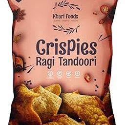 Khari Foods Ragi Crispies 50g, Tandoori Flavoured Chips, No Palm Oil, No Maida, Millet Goodness, Fibre Rich, Zero Cholestrol, Gluten Free Vegan Snacks-image-67