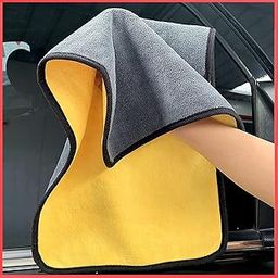 ZEVESTY 1 PCS Multipurpose Microfiber Cleaning Towel Cloth Highly Absorbent Towels For All Vehicles Bikes Cars Glass Kitchens Car Cleaning Accessories | Double-Sided Cloths Automotive Towels 40*40CMS-image-34