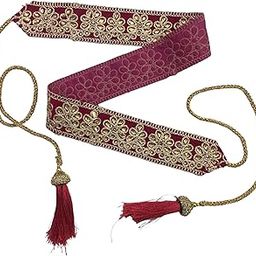 Pink Velvet Handcrafted Premium Kamarbandh for Women,Kamarpatti/Waistband/Kardhani/Kamarband/Ottiyanam/Vaddanam/Kamar Chain/Waist Bel-image-60