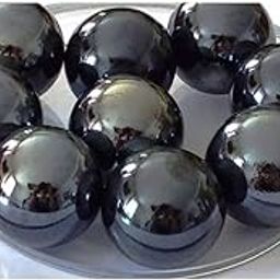 WAAOME ( Big Size Kanche 20 PCS kanche goli Marblle goli (Glass Balls) Black Colour Glass Marble Kanchee Decoration Marble (AB706)-image-0