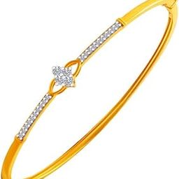 p.c. chandra jewellers 18Kt Yellow Gold And Diamond Bangle For Women-picture-0