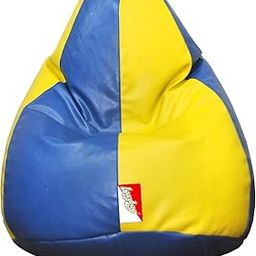 LAZYBAG Bean Bag Chair, Furniture for Kids. XXXXXL Bean Bag Cover, Playing Video Games or Relaxing, for classrooms, daycares, Libraries or Work from Home (Yellow & Blue - 5XL Size)-picture-19