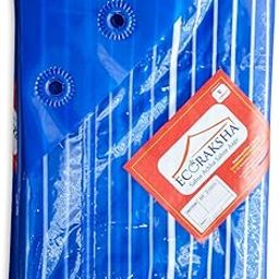 Tandhan Ecoraksha Lining Premium Multilayer Eco-Friendly Tarpaulin Sheet Waterproof Tirpal Heavy Duty 6 X 4 Ft Poly Tadpatri - Multipurpose 135 Microns Plastic Cover Tharpai, Thadika, Tarp (Blue)-10