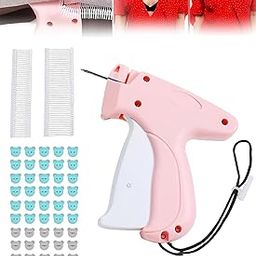 Stitching Gun For Clothes, Cloth Stitching Gun, Pink Clothes Stitching Gun with Accessories Suitable for Clothing Fast Clothing Fixing Quilt Fixing (Fixed Tool 1+Luminous Buckle 150+Adhesive 1100)-image-17