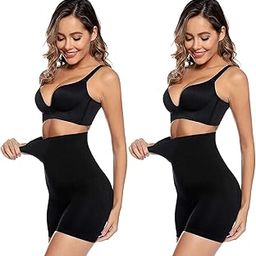 Women's Tummy Tucker High Waist Shapewear with Anti Rolling Strip Tummy Control Panties (TM1 BK 2XL (Pack 2))-image-50