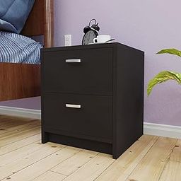 VIKI Bedside Table(Wenge, Engineered wood, Suede finish) PUVIK-16