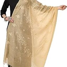 Women's Gold Cotton Embroidered Dupatta(ARS0780)-picture-10