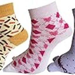 Multicolored Ankle Cotton Thumb socks For Women's (pack of 5 pairs)-53