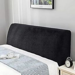 Moisture Wicking Bed Headboard Cover For King Size, Snug Fit Head Board Covers For Beds, Breathable And Washable Double Bed Back Cover, Universal Fit Headboard Slipcover For King Size Beds (Black)-image-77