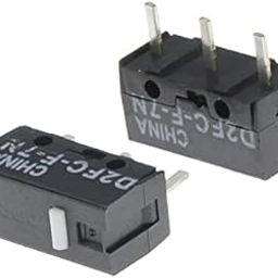 Generic 2pc Original Micro Switch D2FC 7N (2pcs) Black Toggle Push Button 2-Way ON-OFF Panel Mount-31