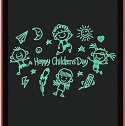 Multicolor LCD Writing Pad with Screen for Drawing, Playing, Handwriting Gifts for Kids & Adults, India's First Notepad (12Inch, Pack of 1 Red)-image-38
