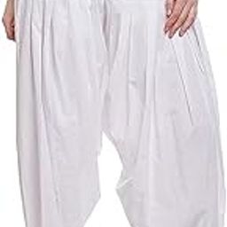White Salwar | Traditional Ethnic Wear | Cotton Fabric Salwar Pants | Lose Fit Cotton Salw ar | Harem Pants | Cotton Afghani Salwar | XXL & 3XXL Cotton Salwar-image-97