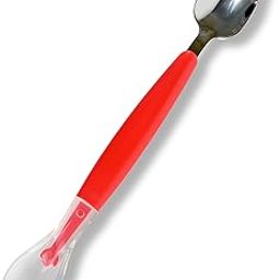 Rm toysDouble Headed Baby Spoon Silicone Soft Baby Fruit Scraping Mud 2 in 1 Feeding Spoons Training Scrapping Fruits Children Babies for Gifts Multicolor - 19.5 Cm (2)-image-34