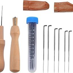 12 Pcs Punch Needle Set for Embroidery, Needle Felting Kit with Punch Needles for DIY Crafts, Embroidery Kit for Beginners and Professionals, Handmade Projects and Home Sewing-6