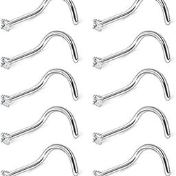 10-30PCS 18G Surgical Steel Mixed Color Diamond CZ Nose Stud Rings Screw Piercing Jewelry 1.5mm 2mm 2.5mm 3mm-image-37