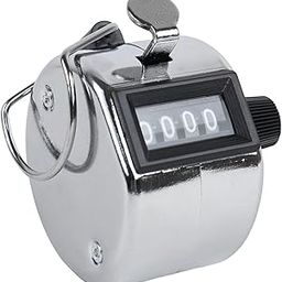 Aim Emporium 4 Digit Metal Hand Tally Counters Clicker Pitch Counter for Counting, Knitting, Coaching, Golf, Lap, Fishing etc.-12